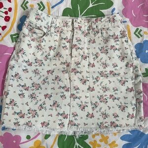 Wild Fable Pink and Brown Mini Pencil Skirt